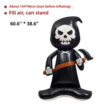 1PC 60'' Balloon Centerpiece Standing Skull Witch Ghost and Grim Reaper - ChildAngle