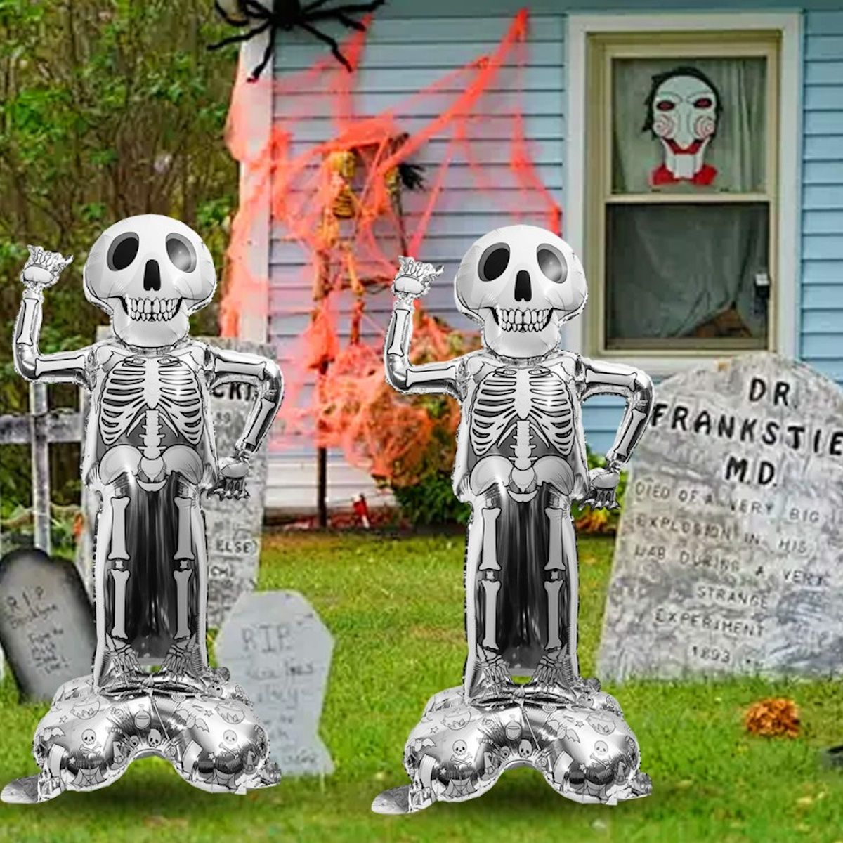 1PC 60'' Balloon Centerpiece Standing Skull Witch Ghost and Grim Reaper - ChildAngle