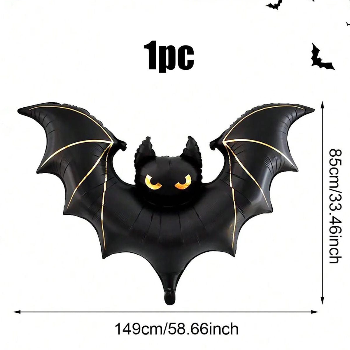 1PC 60'' Balloon Centerpiece Giant Balloon Haunted House Bat Black Cat Spider Coffin Ghost for Arch Balloon Focal - ChildAngle