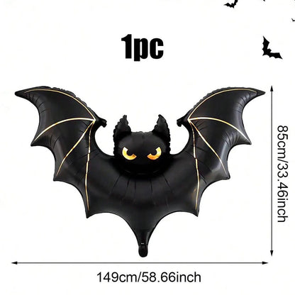 1PC 60'' Balloon Centerpiece Giant Balloon Haunted House Bat Black Cat Spider Coffin Ghost for Arch Balloon Focal - ChildAngle
