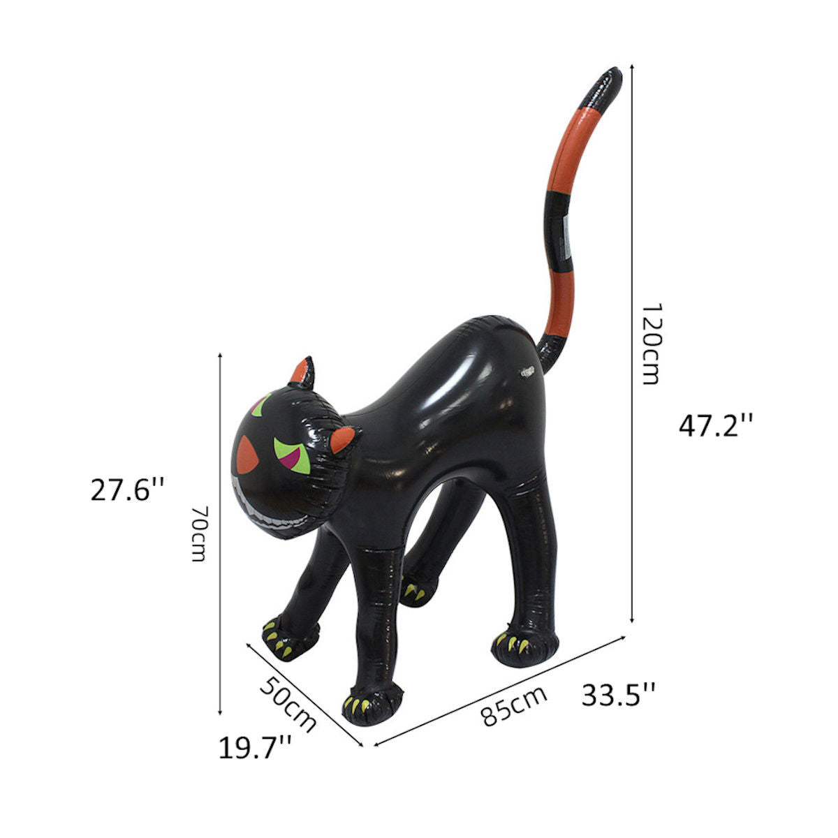 1PC 60'' Balloon Centerpiece Giant Balloon Haunted House Bat Black Cat Spider Coffin Ghost for Arch Balloon Focal - ChildAngle