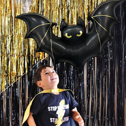 1PC 60'' Balloon Centerpiece Giant Balloon Haunted House Bat Black Cat Spider Coffin Ghost for Arch Balloon Focal - ChildAngle