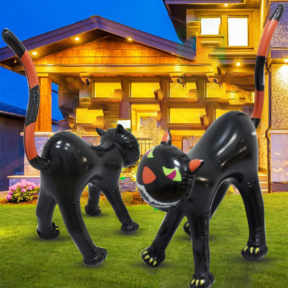 1PC 60'' Balloon Centerpiece Giant Balloon Haunted House Bat Black Cat Spider Coffin Ghost for Arch Balloon Focal - ChildAngle