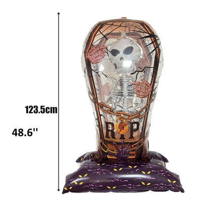 1PC 60'' Balloon Centerpiece Standing Coffin Mummy Vampire for Arch Balloon Focal - ChildAngle