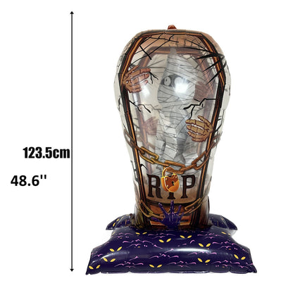 1PC 60'' Balloon Centerpiece Standing Coffin Mummy Vampire for Arch Balloon Focal - ChildAngle