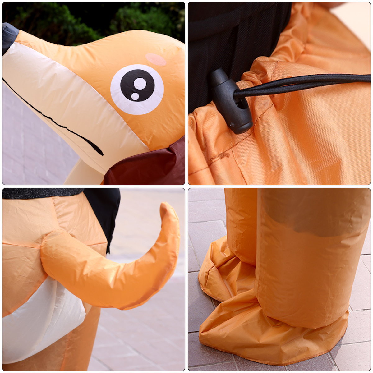 Teens 2-Person Couple Weiner Dog Inflatable Costumes Blow up - ChildAngle