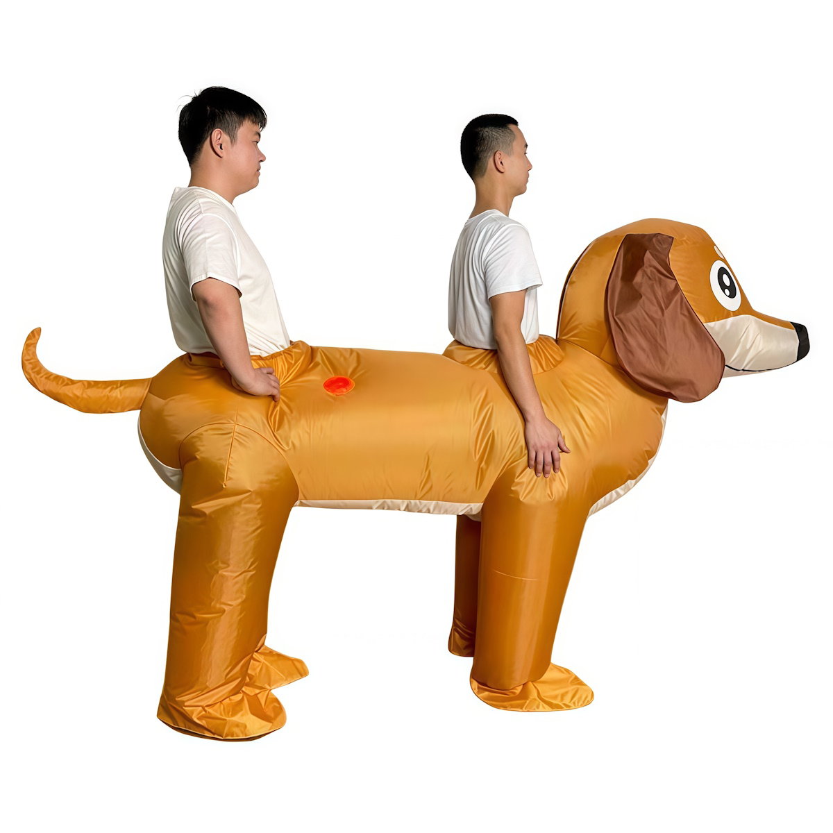 Teens 2-Person Couple Weiner Dog Inflatable Costumes Blow up - ChildAngle