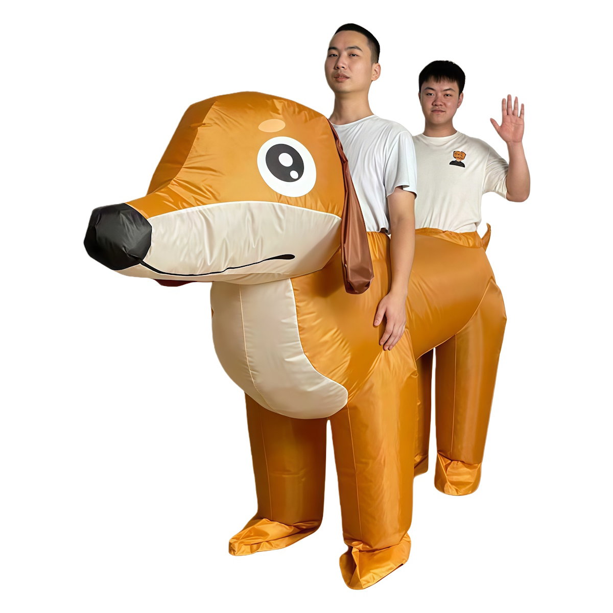 Teens 2-Person Couple Weiner Dog Inflatable Costumes Blow up - ChildAngle