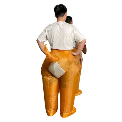 Teens 2-Person Couple Weiner Dog Inflatable Costumes Blow up - ChildAngle