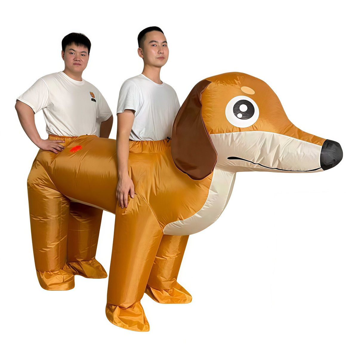 Teens 2-Person Couple Weiner Dog Inflatable Costumes Blow up - ChildAngle