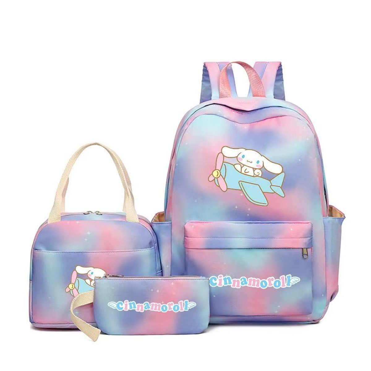 3PCS Cinnamoroll Backpack and Lunchbox Pencil Case Set - ChildAngle