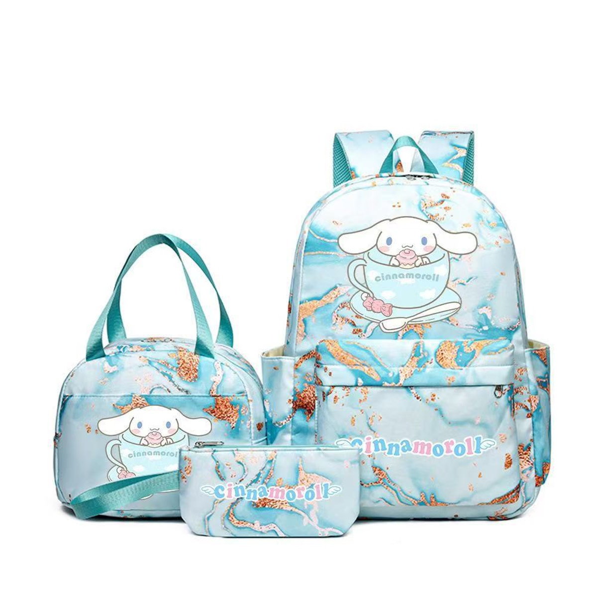 3PCS Cinnamoroll Backpack and Lunchbox Pencil Case Set - ChildAngle
