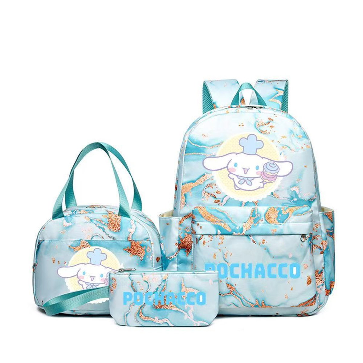 3PCS Cinnamoroll Backpack and Lunchbox Pencil Case Set - ChildAngle