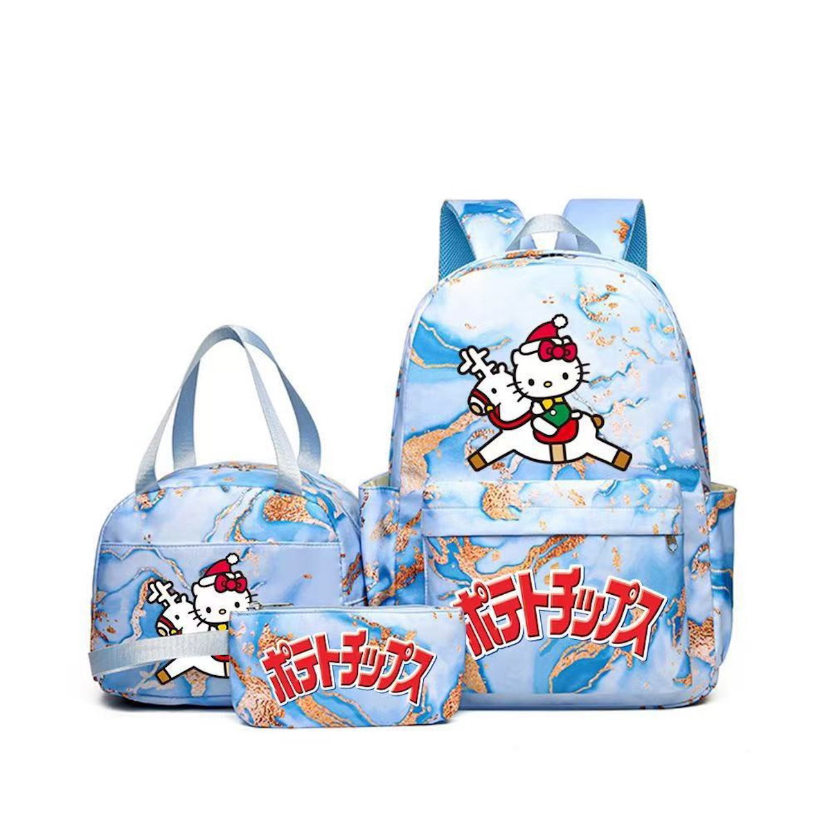 3PCS Hello Kitty Backpack and Lunchbox Pencil Bag Set - ChildAngle