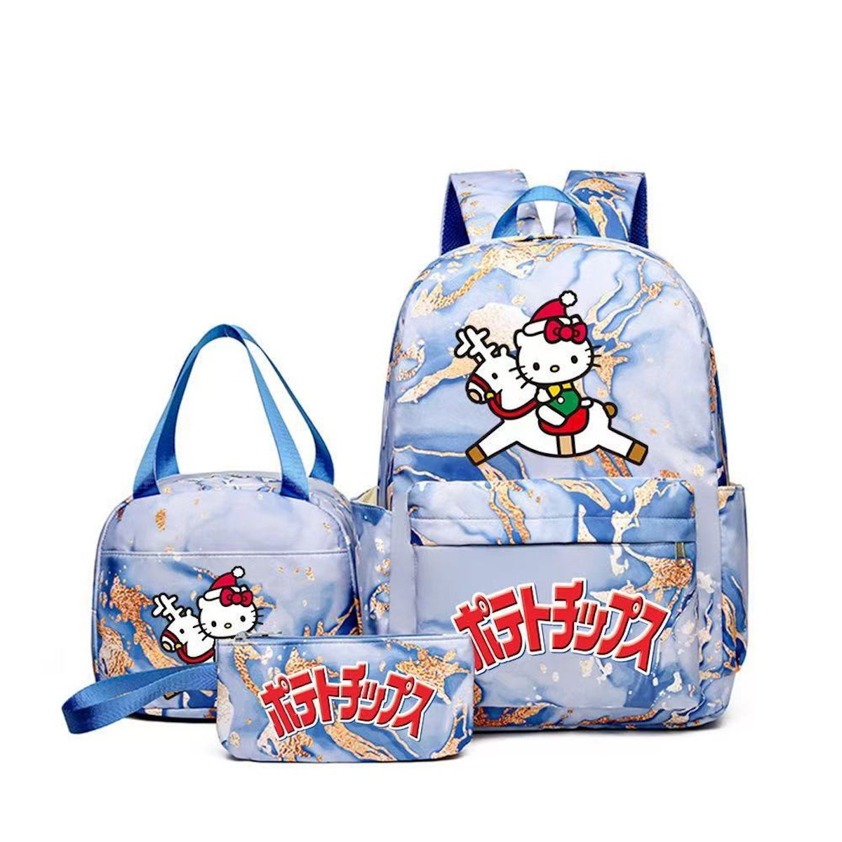 3PCS Hello Kitty Backpack and Lunchbox Pencil Bag Set - ChildAngle