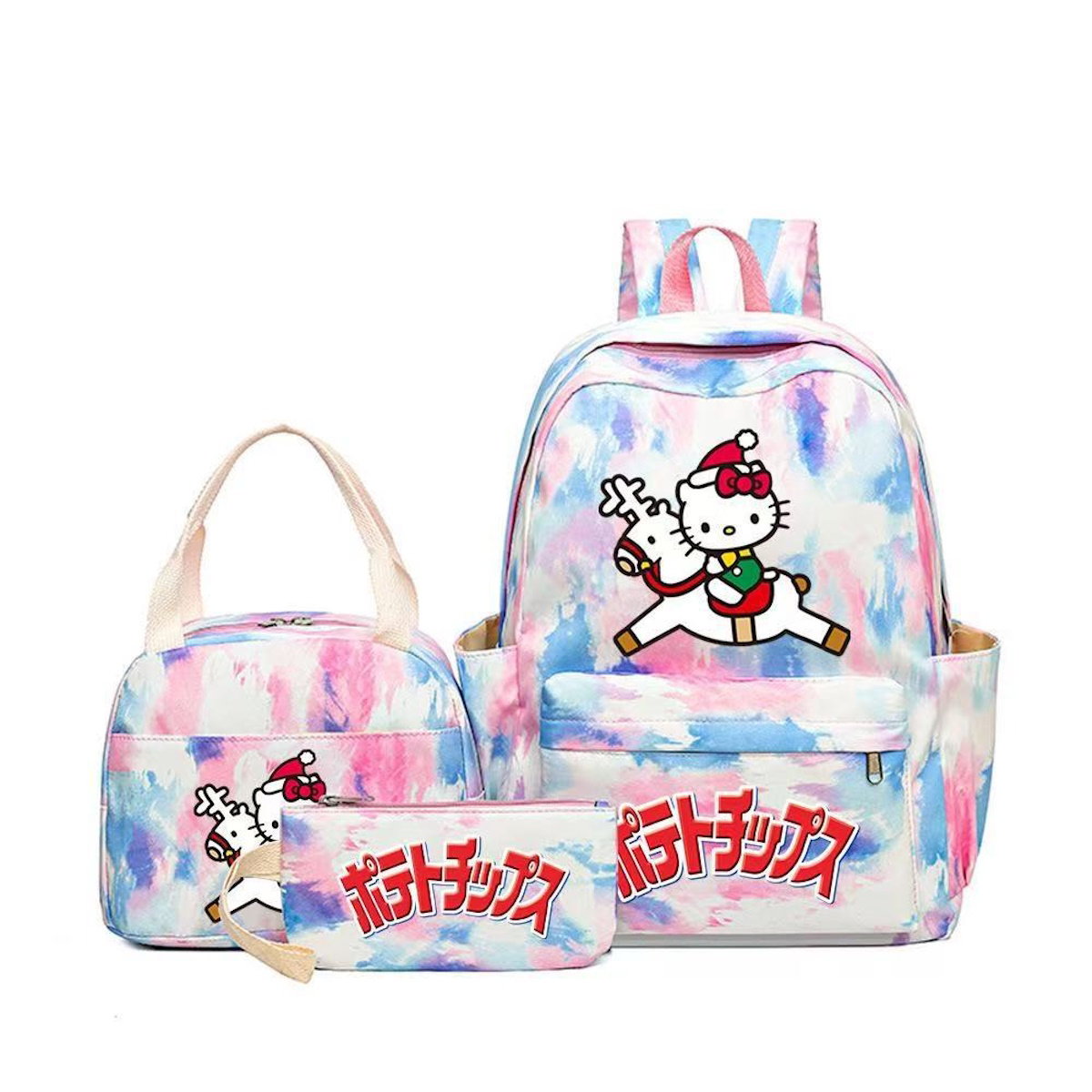 3PCS Hello Kitty Backpack and Lunchbox Pencil Bag Set - ChildAngle