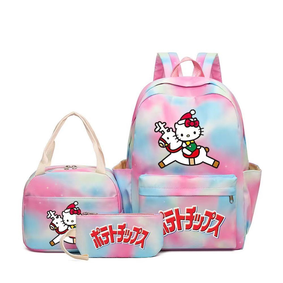 3PCS Hello Kitty Backpack and Lunchbox Pencil Bag Set - ChildAngle