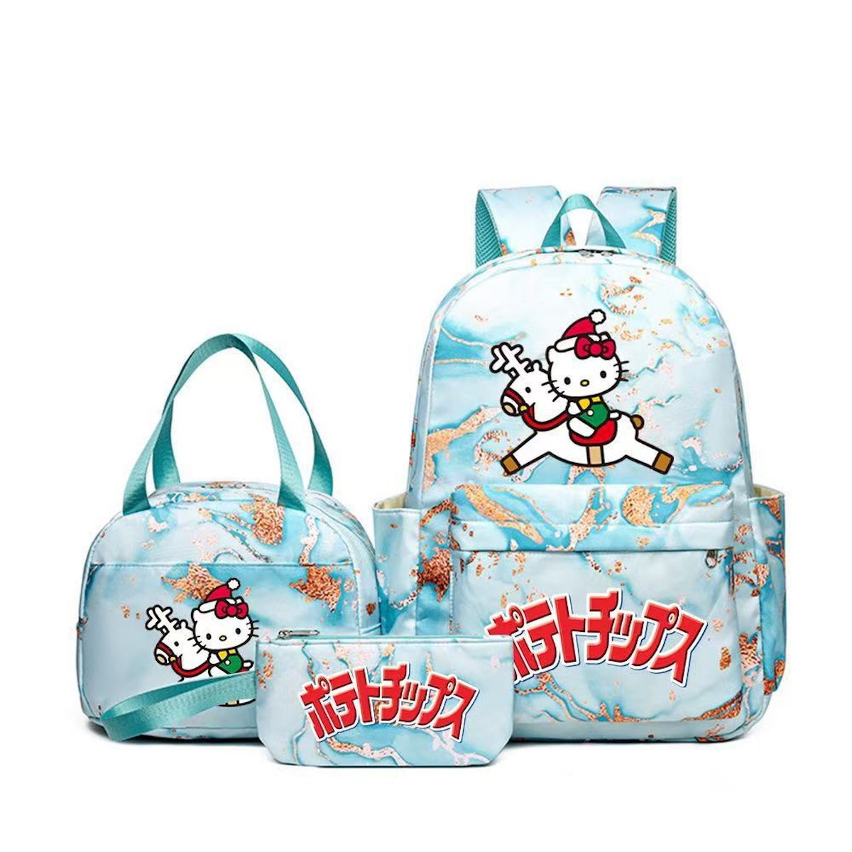 3PCS Hello Kitty Backpack and Lunchbox Pencil Bag Set - ChildAngle