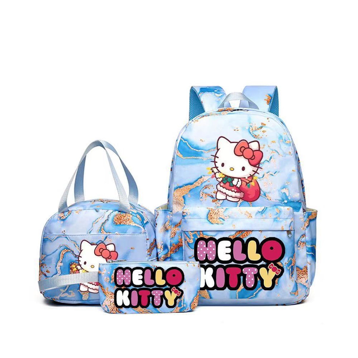 3PCS Hello Kitty Backpack and Lunchbox Pencil Bag Set - ChildAngle