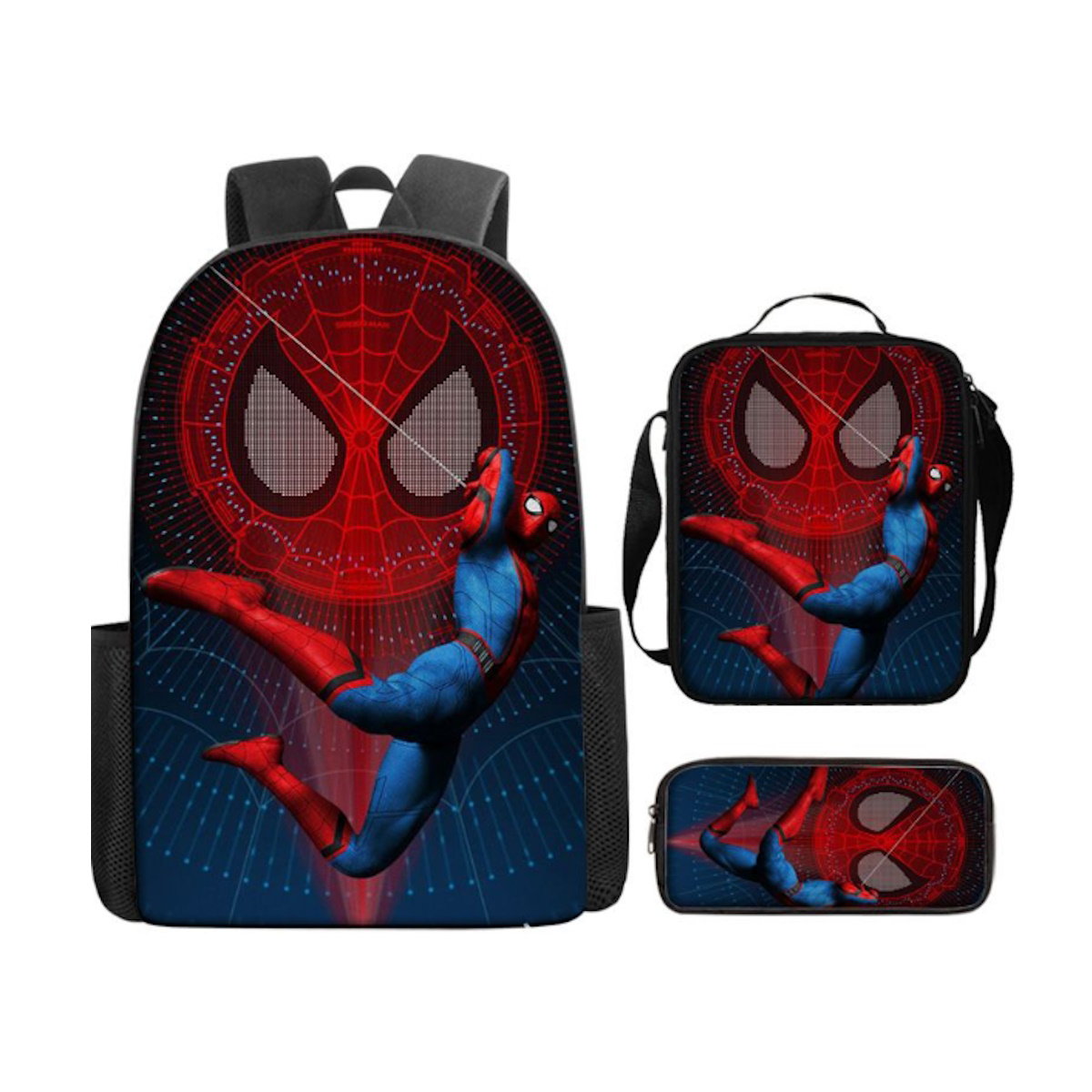3PCS Spiderman Backpack and Lunchbox Pencil Case Bundle Set - ChildAngle