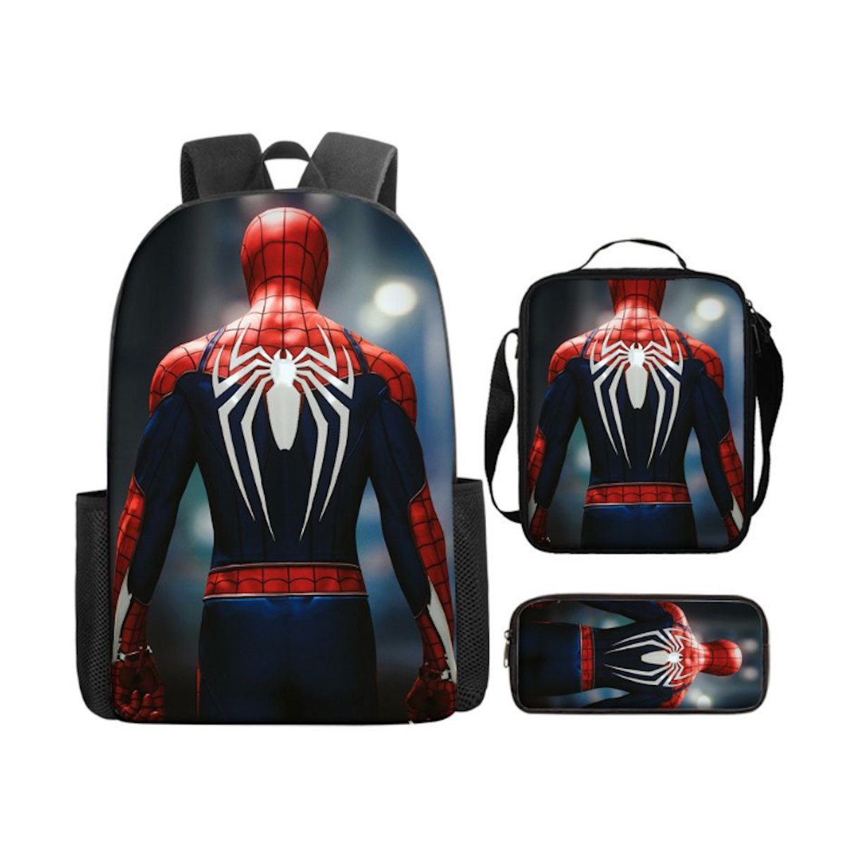3PCS Spiderman Backpack and Lunchbox Pencil Case Bundle Set - ChildAngle