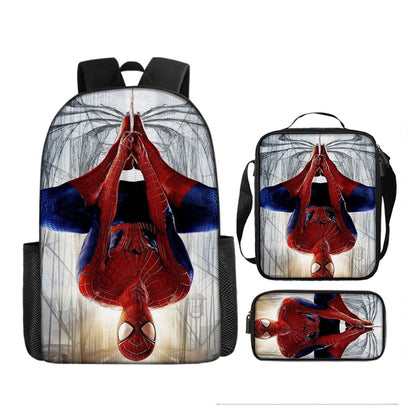 3PCS Spiderman Backpack and Lunchbox Pencil Case Bundle Set - ChildAngle