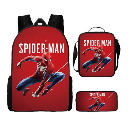3PCS Spiderman Backpack and Lunchbox Pencil Case Bundle Set - ChildAngle