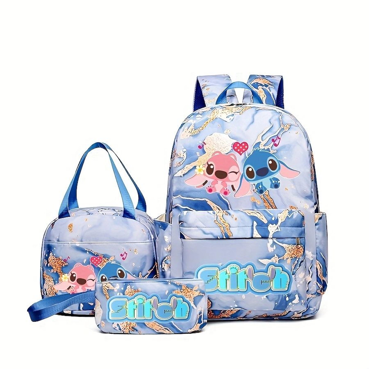 3PCS Stitch Backpack and Lunchbox Pencil Case Set - ChildAngle