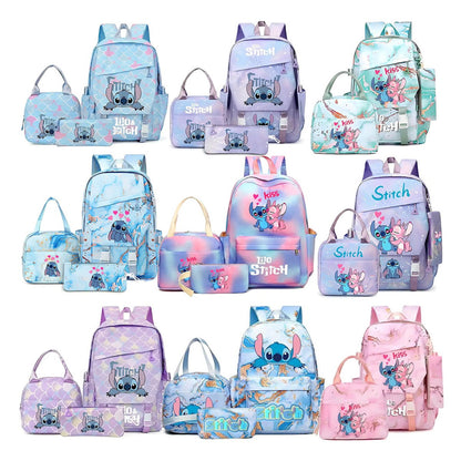 3PCS Preppy Style Stitch Backpack and Lunchbox Pencil Case Set - ChildAngle