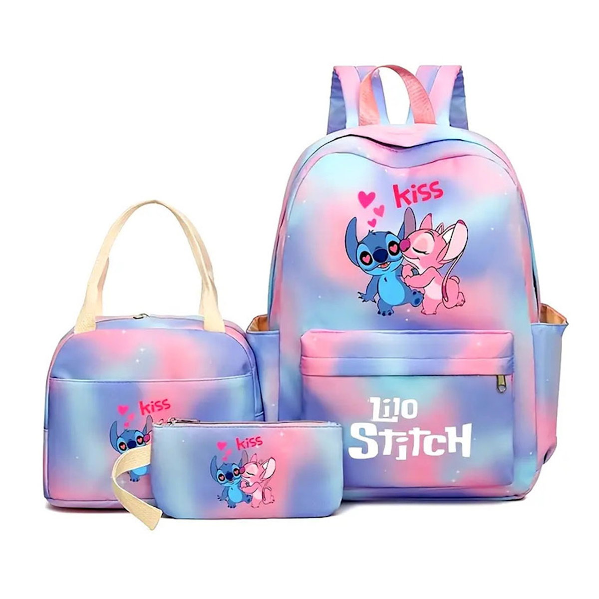 3PCS Stitch Backpack and Lunchbox Pencil Case Set - ChildAngle