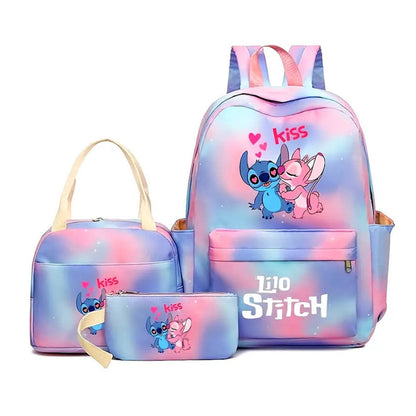 3PCS Stitch Backpack and Lunchbox Pencil Case Set - ChildAngle