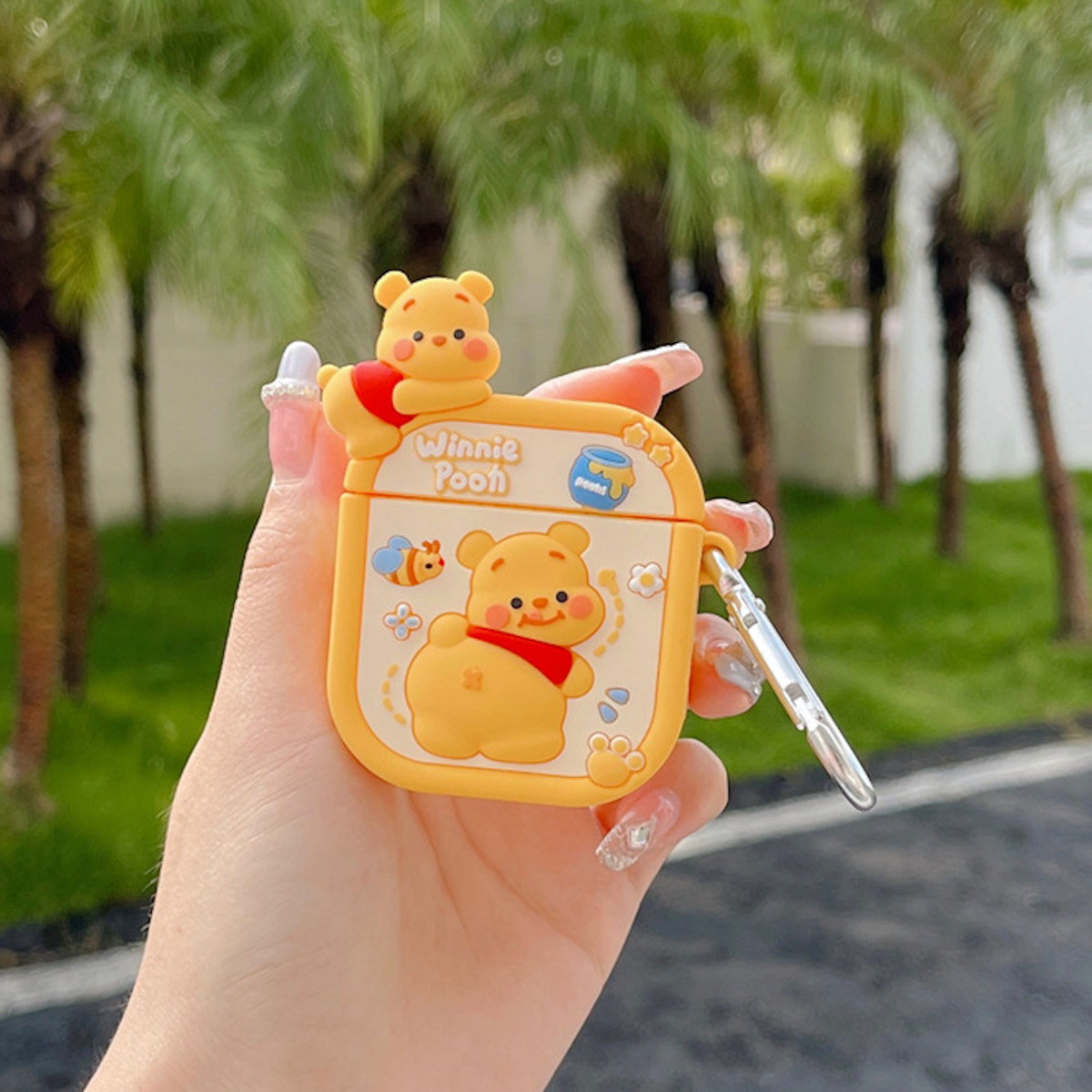 AirPods Pro 3 AirPods 4 Cute 3D Disney Lotso Winnie the Pooh AirPods Case - ChildAngle