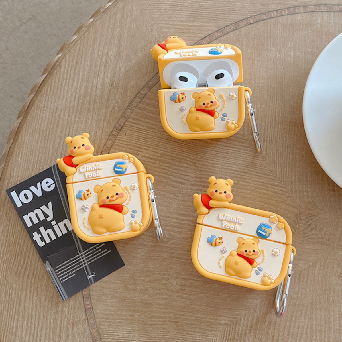 AirPods Pro 3 AirPods 4 Cute 3D Disney Lotso Winnie the Pooh AirPods Case - ChildAngle