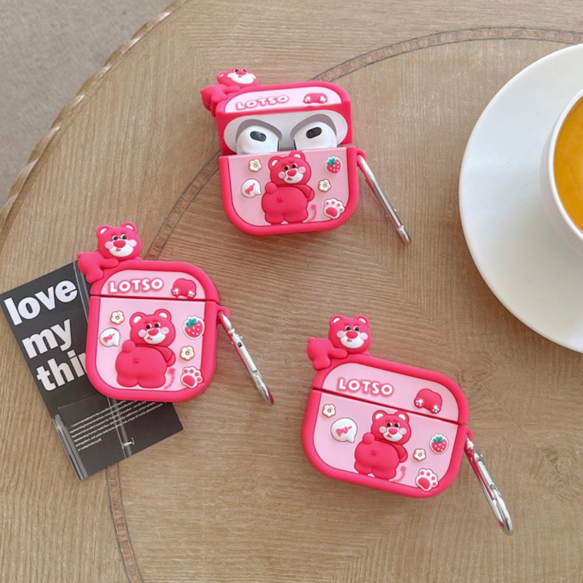 AirPods Pro 3 AirPods 4 Cute 3D Disney Lotso Winnie the Pooh AirPods Case - ChildAngle