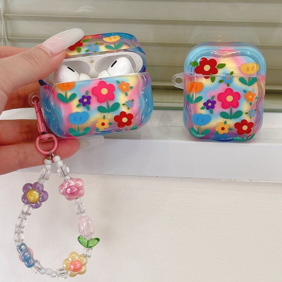 Colorful floral case 3D Flower AirPods Case - ChildAngle