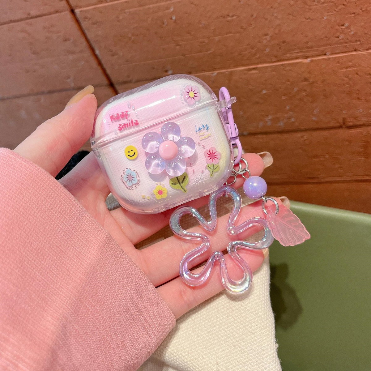 Colorful floral case 3D Flower AirPods Case - ChildAngle