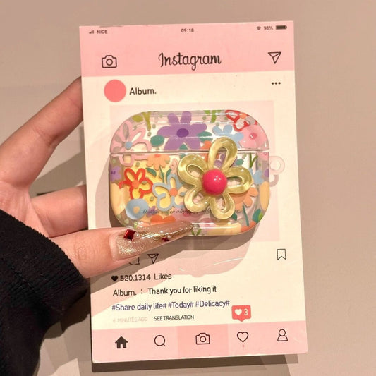 Colorful floral case 3D Flower AirPods Case - ChildAngle