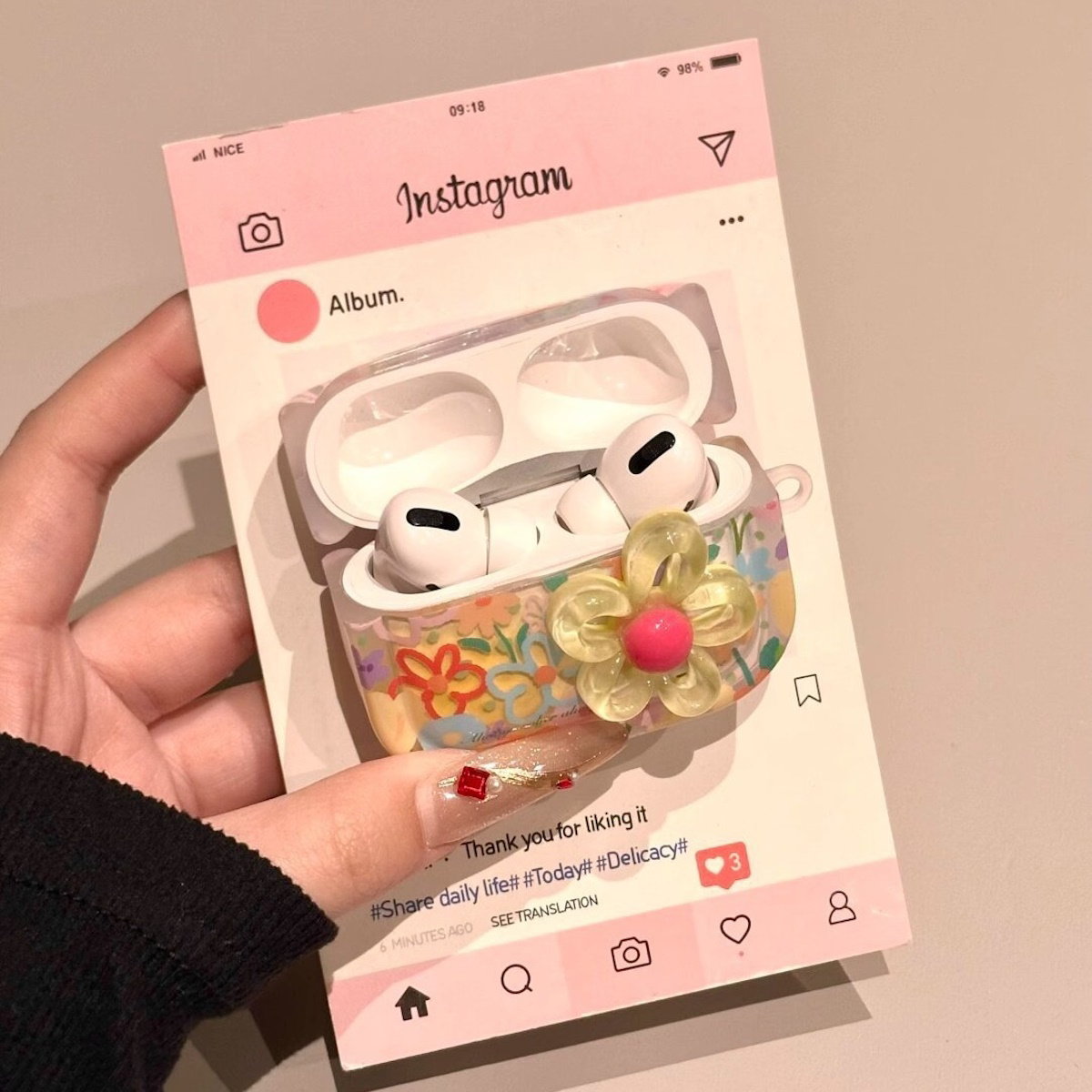 Colorful floral case 3D Flower AirPods Case - ChildAngle