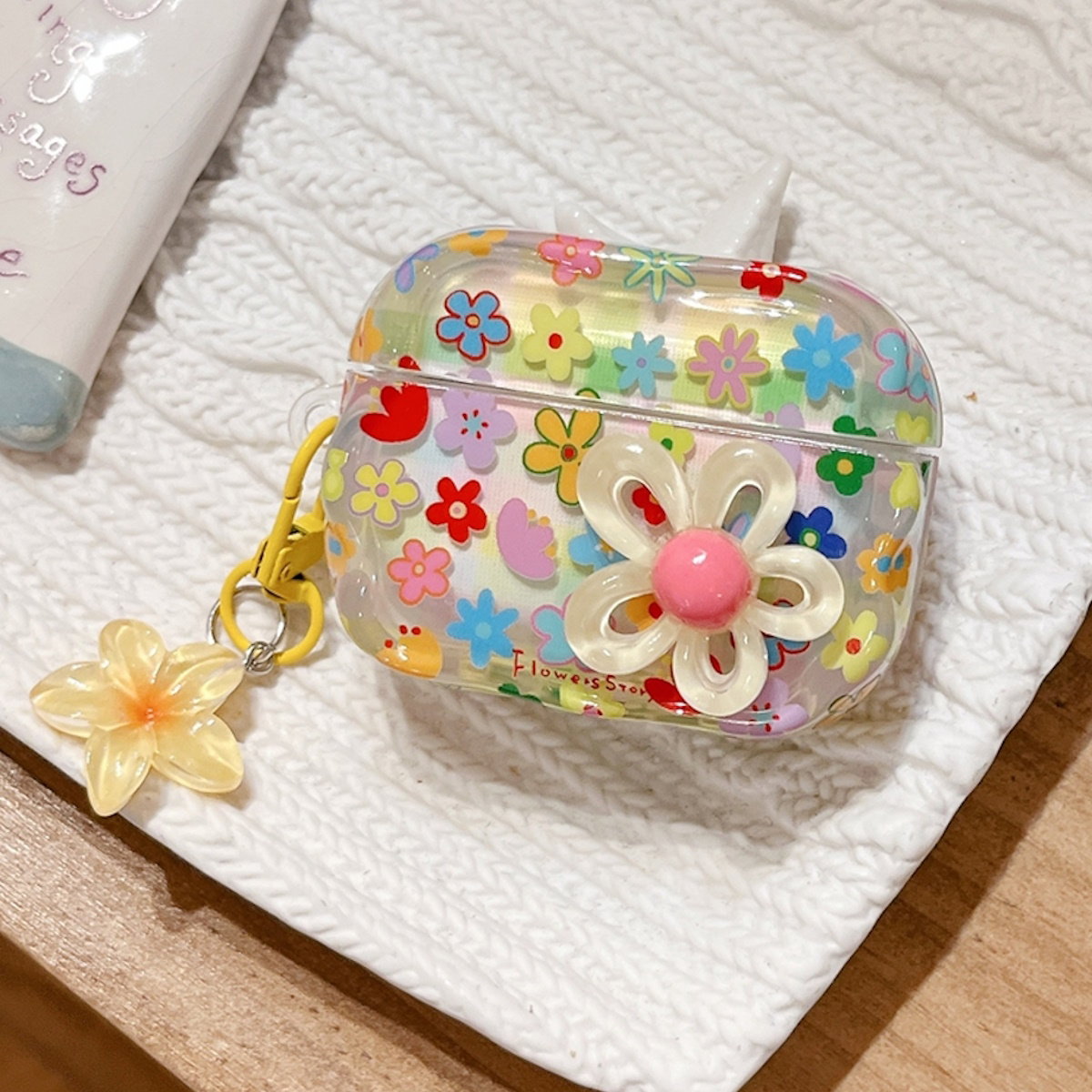 Colorful floral case 3D Flower AirPods Case - ChildAngle