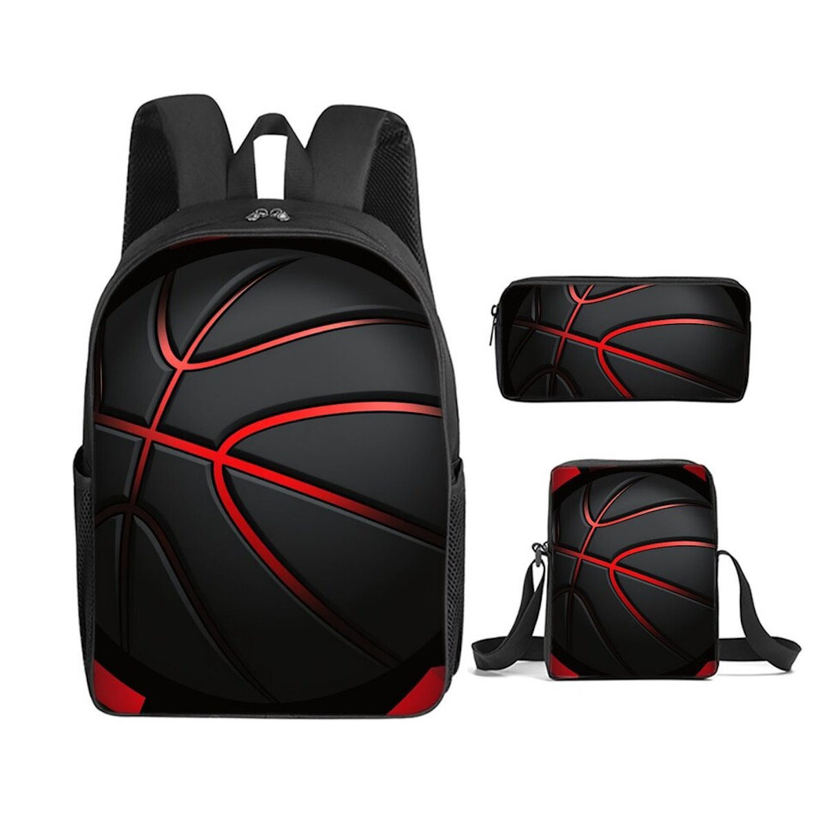 3PCS Basketball Backpack and Lunchbox Pencil Case Set - ChildAngle