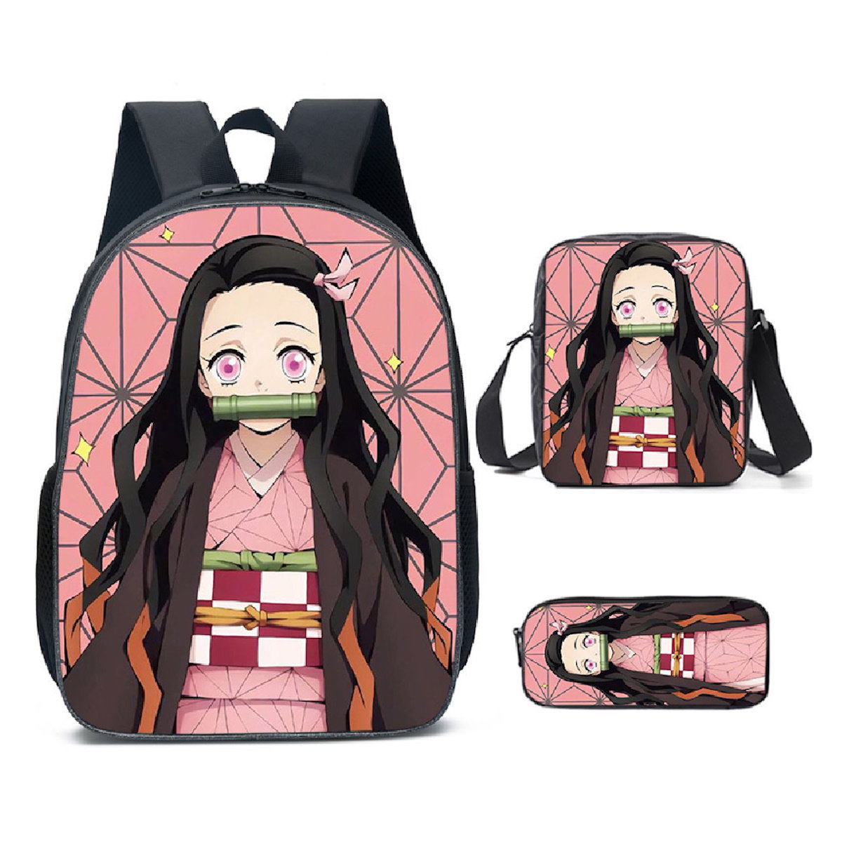 3PCS Demon Slayer Backpack and Lunchbox Pencil Case - ChildAngle