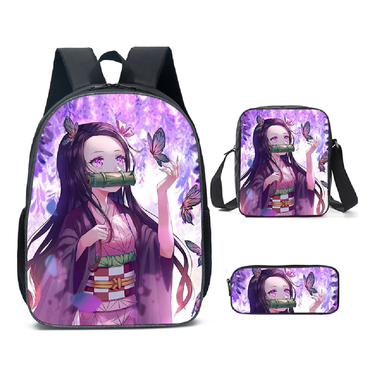 3PCS Demon Slayer Backpack and Lunchbox Pencil Case - ChildAngle