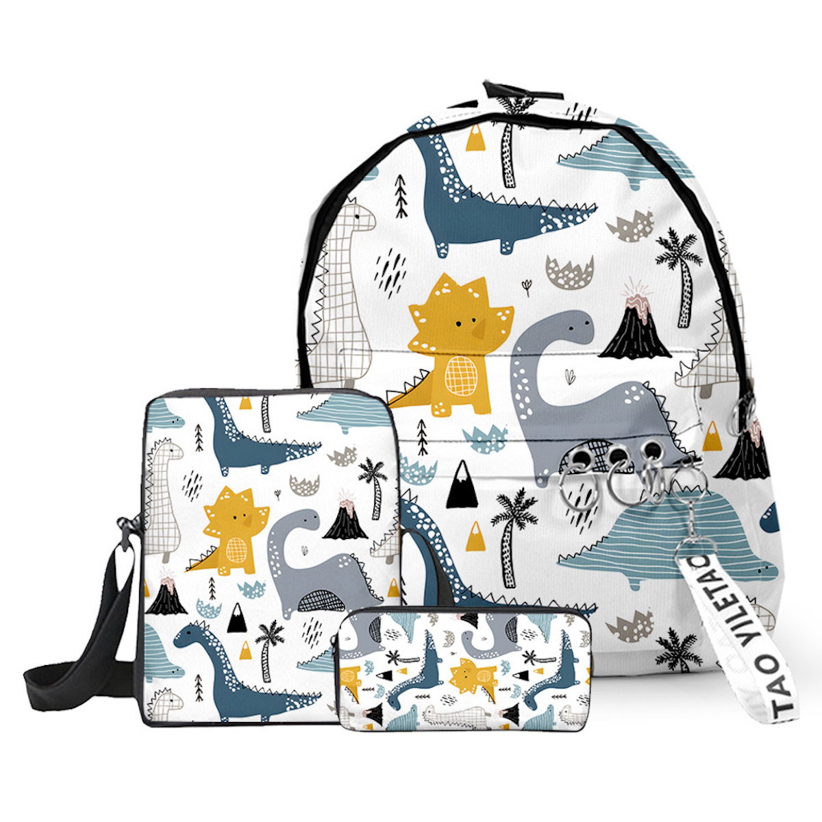 3PCS Dinosaur Backpack and Lunchbox Pencil Case Set - ChildAngle
