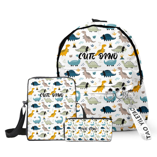 3PCS Dinosaur Backpack and Lunchbox Pencil Case Set - ChildAngle
