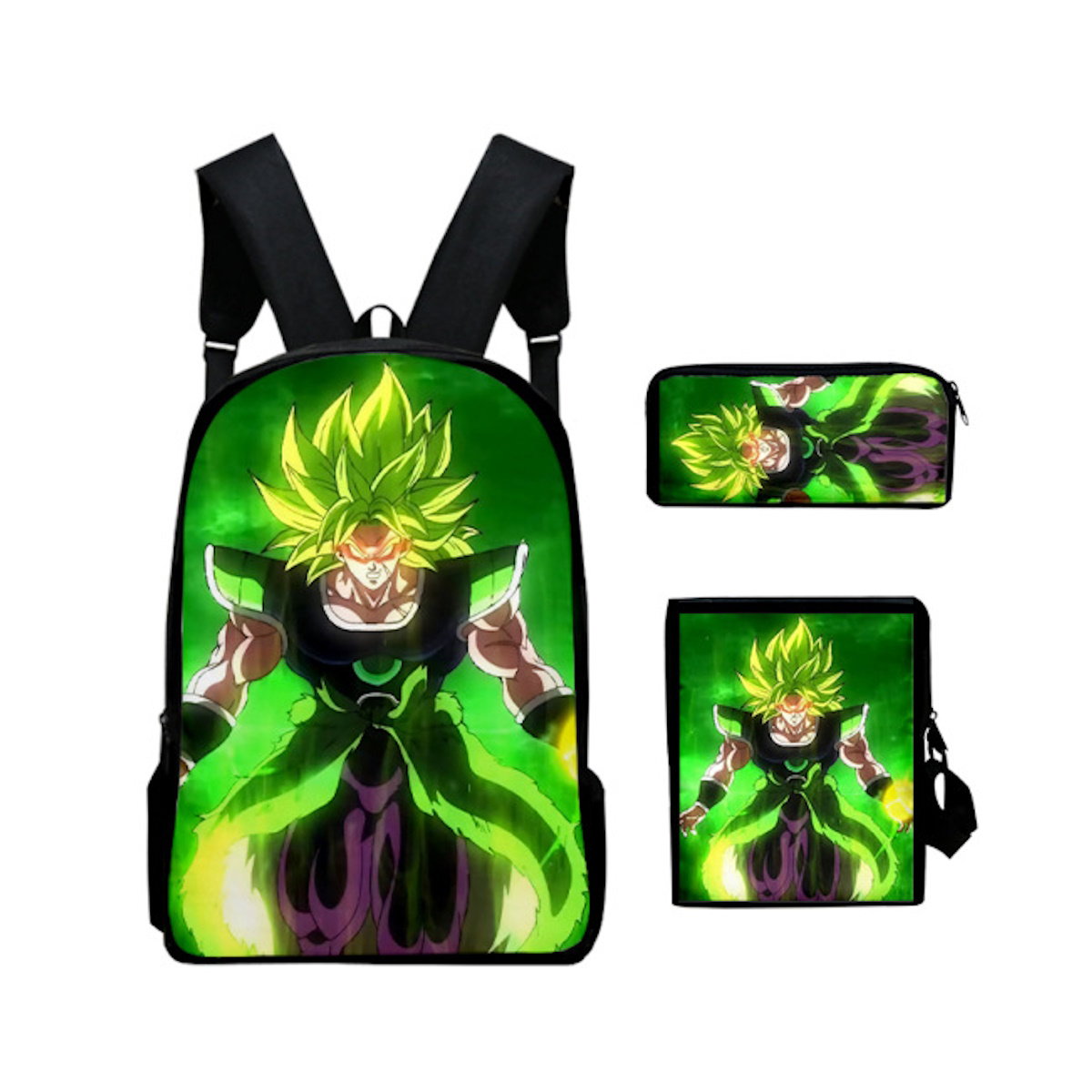 3PCS Dragon Ball Saiyan Goku Backpack and Lunchbox Pencil Case Set - ChildAngle