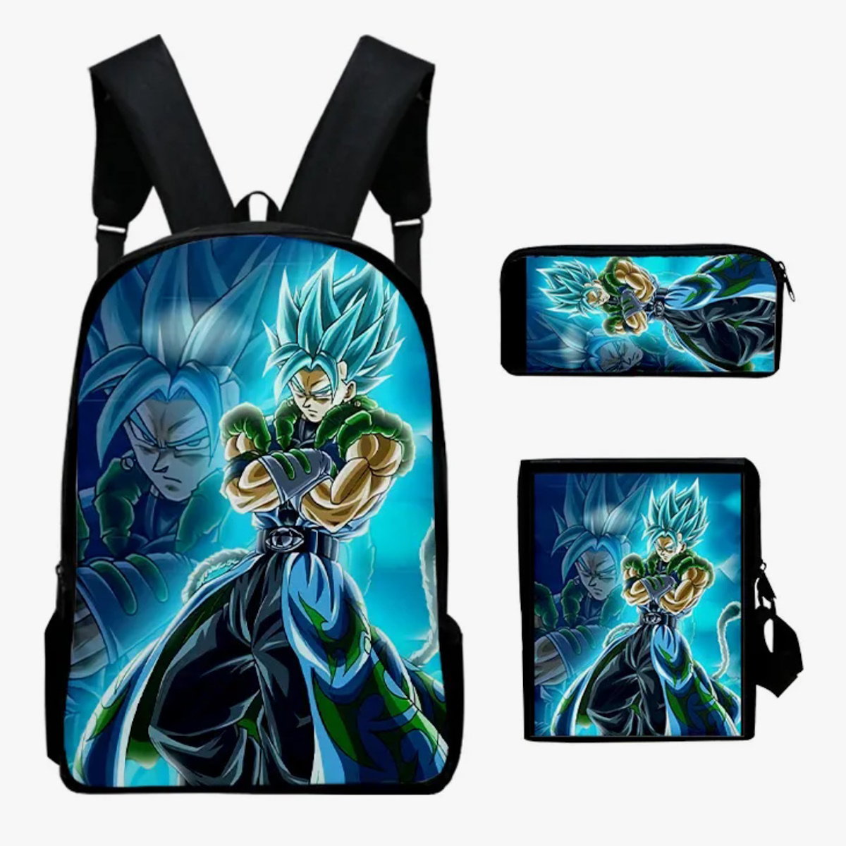 3PCS Dragon Ball Saiyan Goku Backpack and Lunchbox Pencil Case Set - ChildAngle