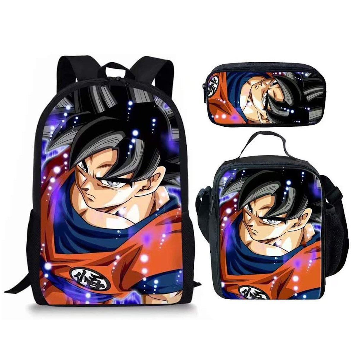 3PCS Dragon Ball Saiyan Goku Backpack and Lunchbox Pencil Case Set - ChildAngle