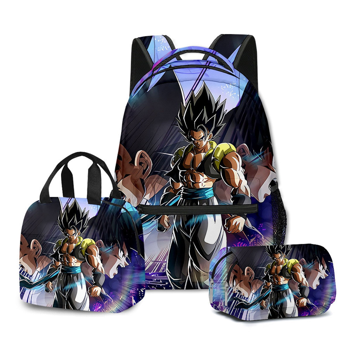 3PCS Saiyan Goku Dragon Ball Backpack and Lunchbox Pencil Case Set - ChildAngle