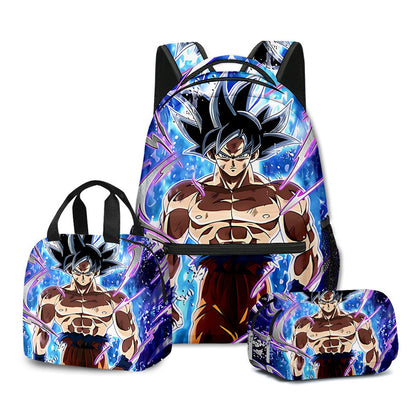 3PCS Saiyan Goku Dragon Ball Backpack and Lunchbox Pencil Case Set - ChildAngle