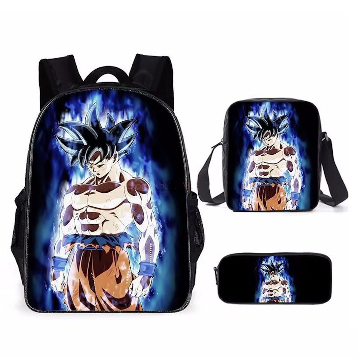 3PCS Dragon Ball Saiyan Goku Backpack and Lunchbox Pencil Case Set - ChildAngle